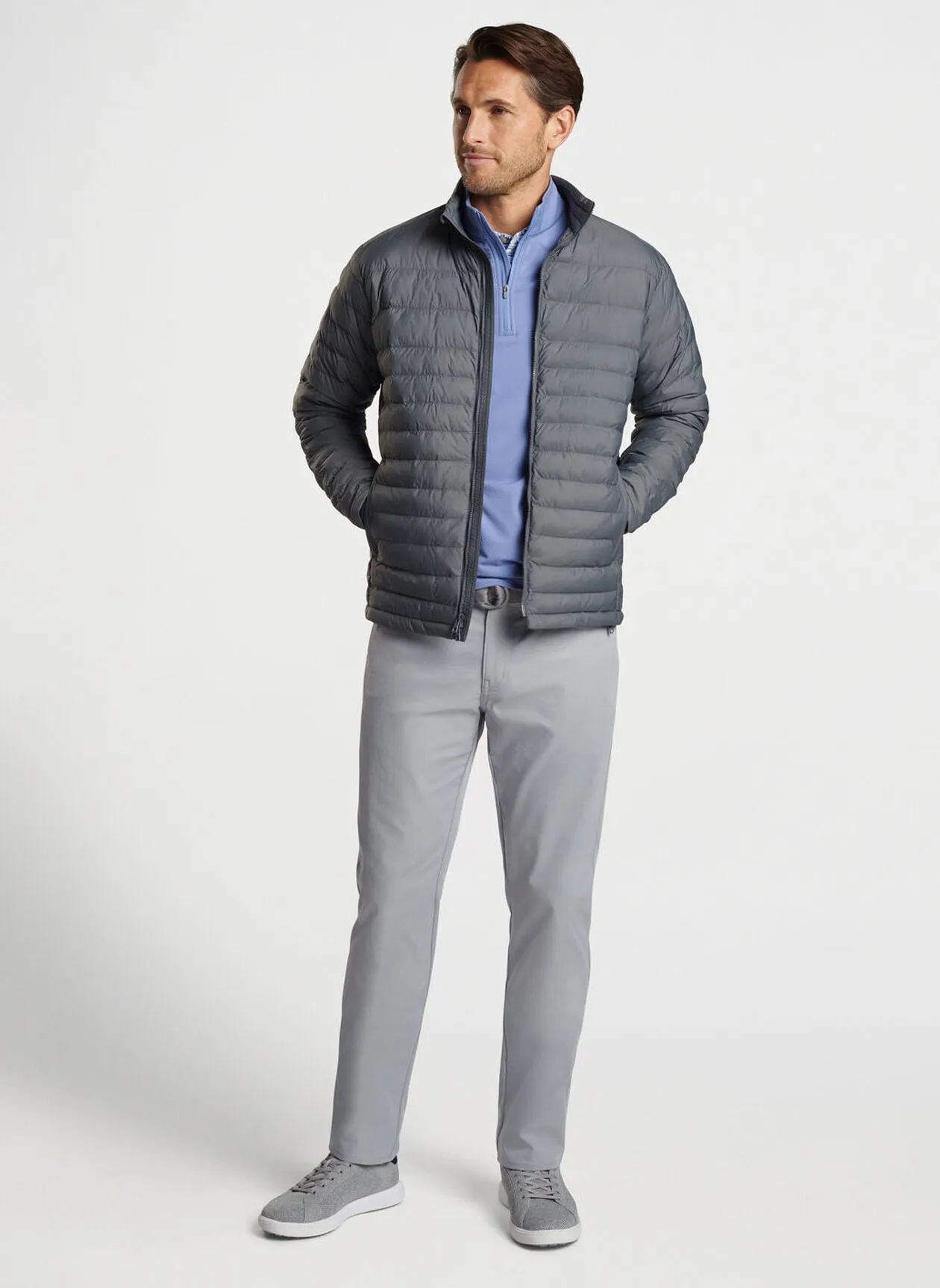 All Course Jacket in Iron by Peter Millar