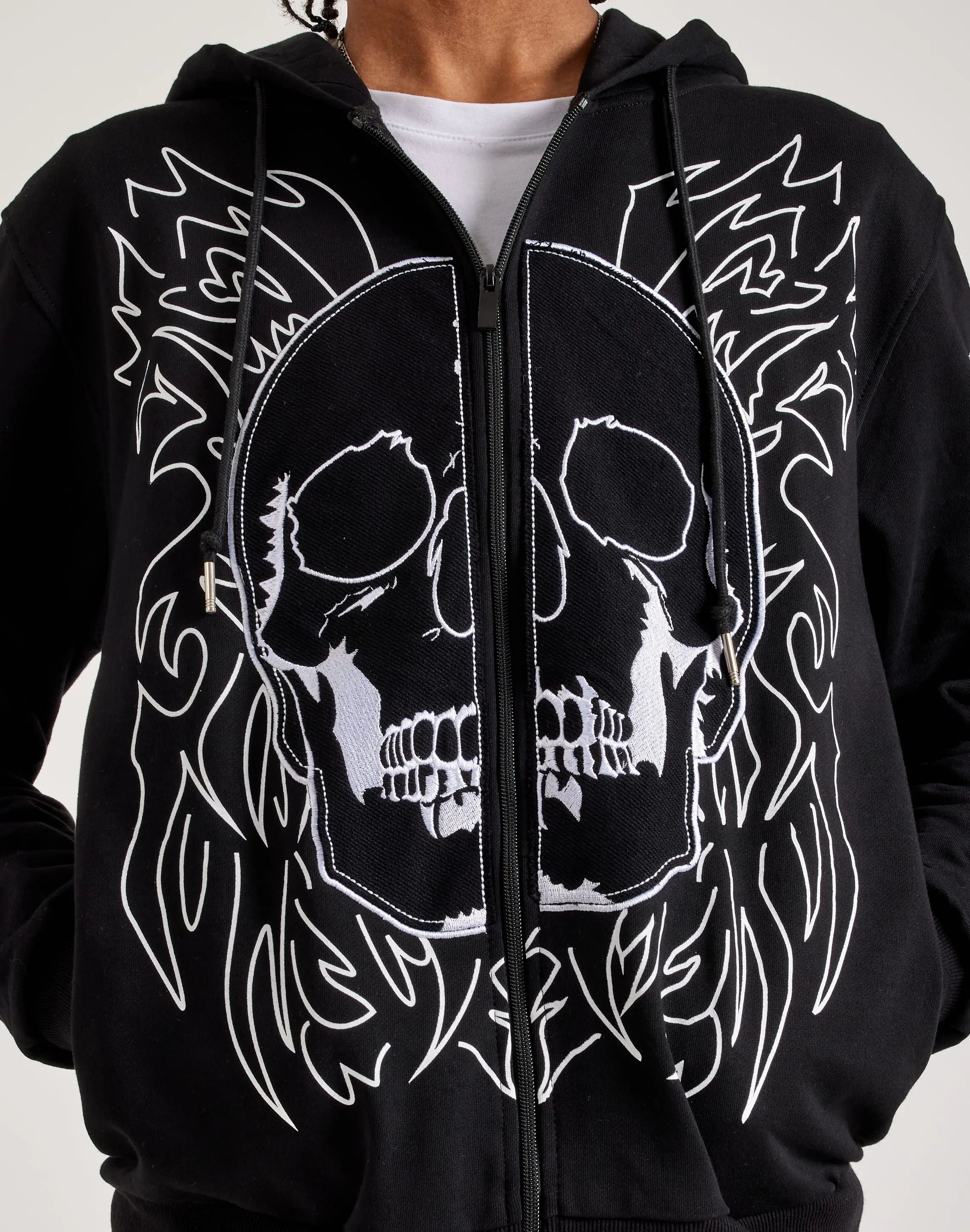 BKYS Skull Face Full-Zip Hoodie