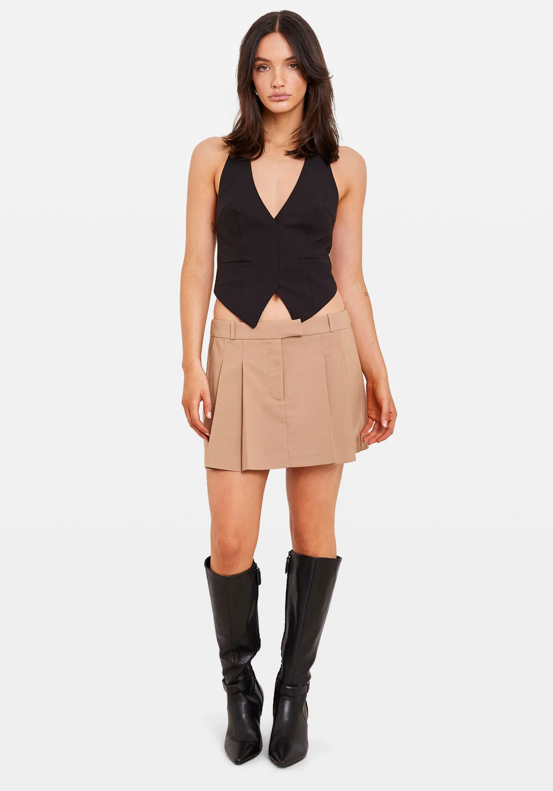 BLAIR MINI SKIRT TAN