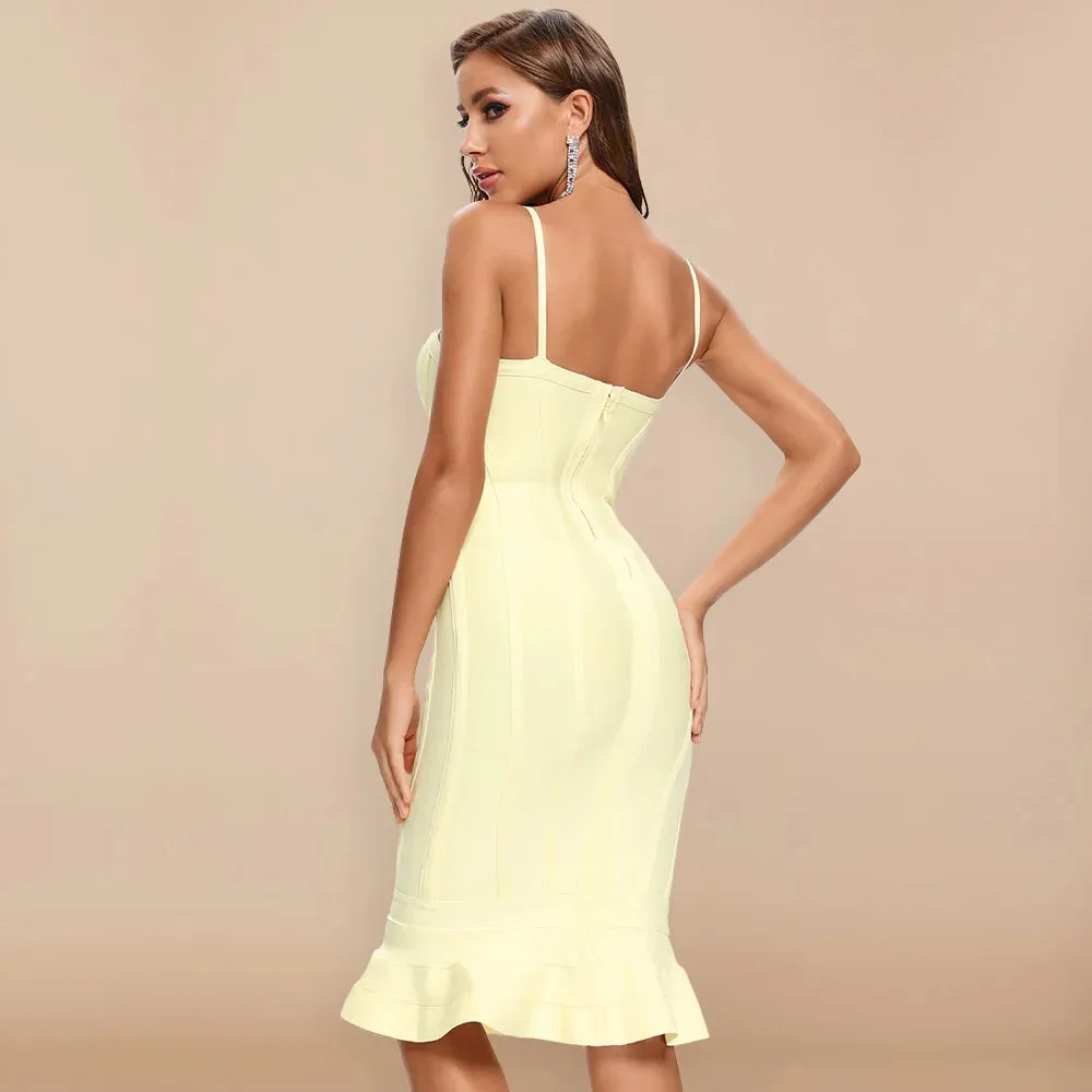 Bodycon ruffle Bandage Dress