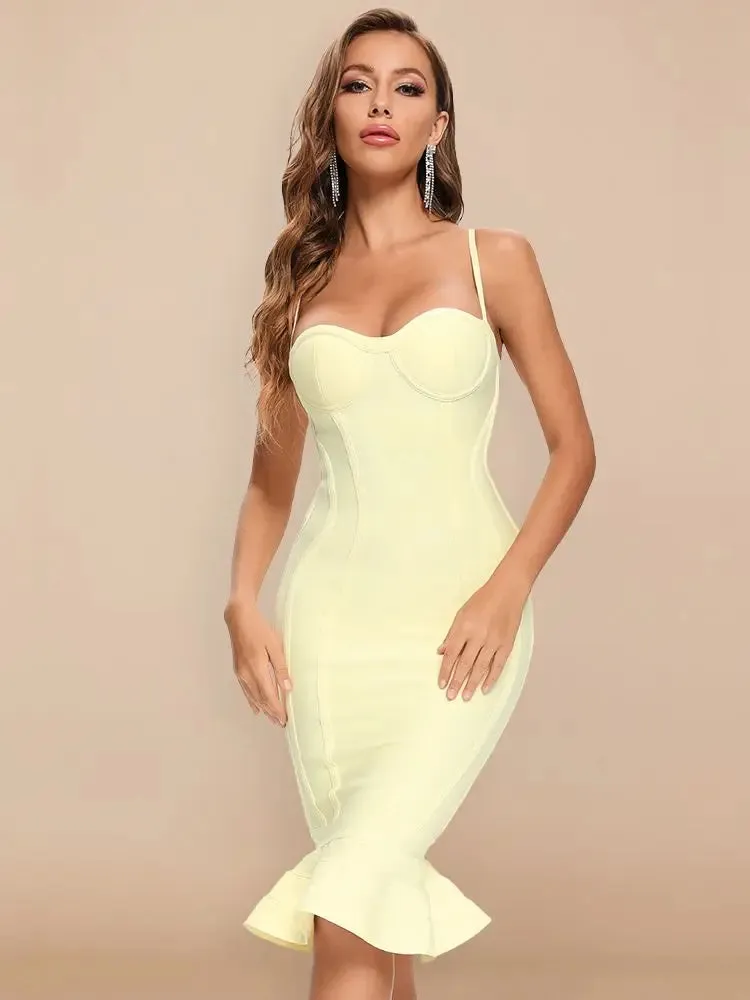 Bodycon ruffle Bandage Dress