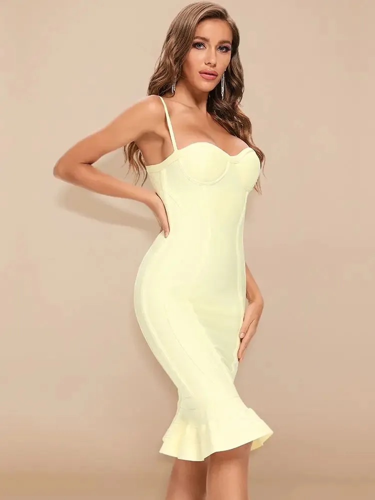 Bodycon ruffle Bandage Dress