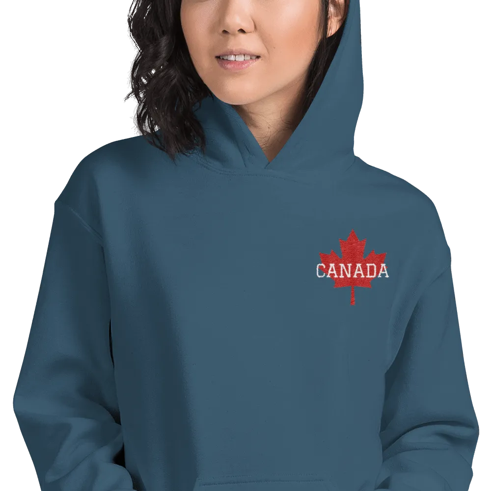 Bold CANADA Maple Leaf Embroidered Unisex Heavy Blend Hoodie