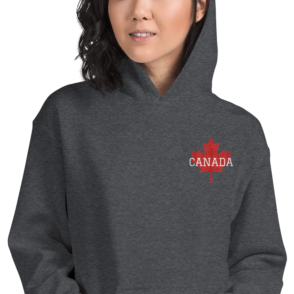 Bold CANADA Maple Leaf Embroidered Unisex Heavy Blend Hoodie