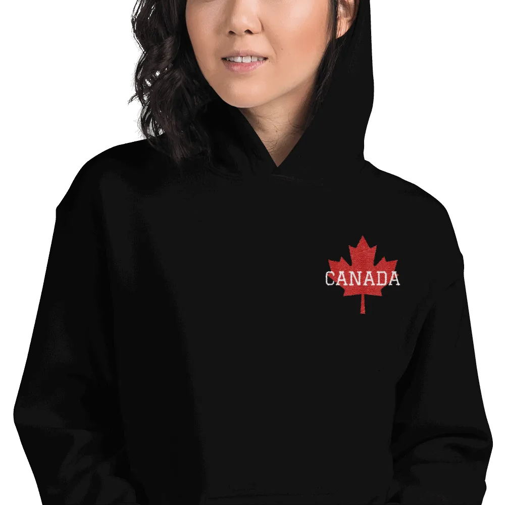 Bold CANADA Maple Leaf Embroidered Unisex Heavy Blend Hoodie