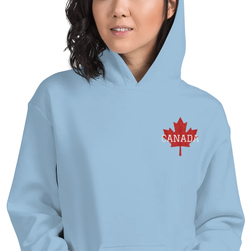 Bold CANADA Maple Leaf Embroidered Unisex Heavy Blend Hoodie