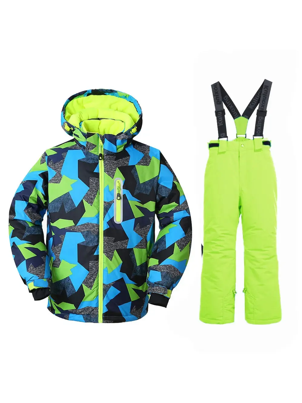 Boys Winter Windproof Waterproof Ski Jacket and Pants