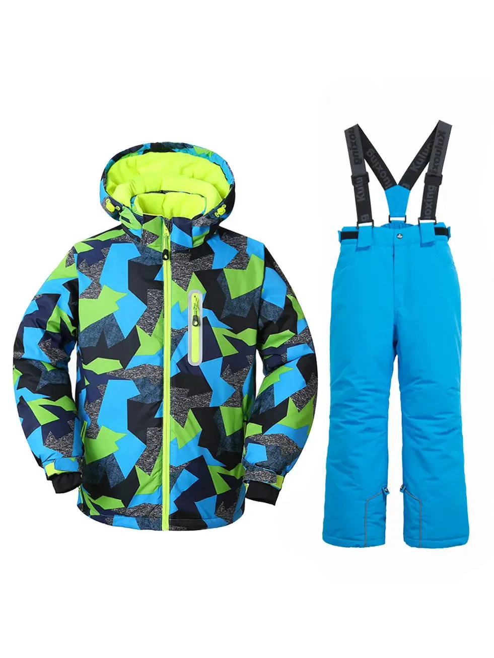 Boys Winter Windproof Waterproof Ski Jacket and Pants