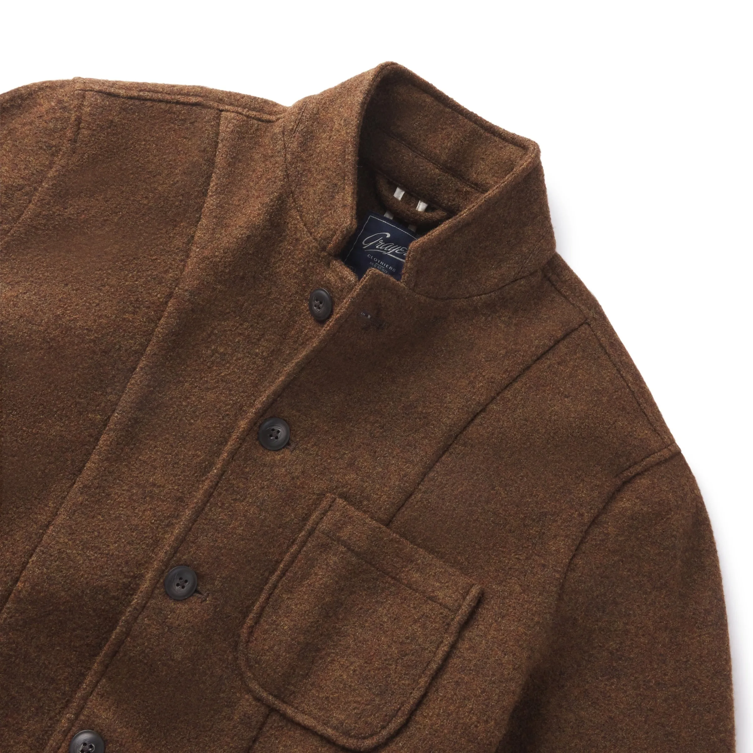 Burnham Knitted Wool Blazer - Tweedy Brown