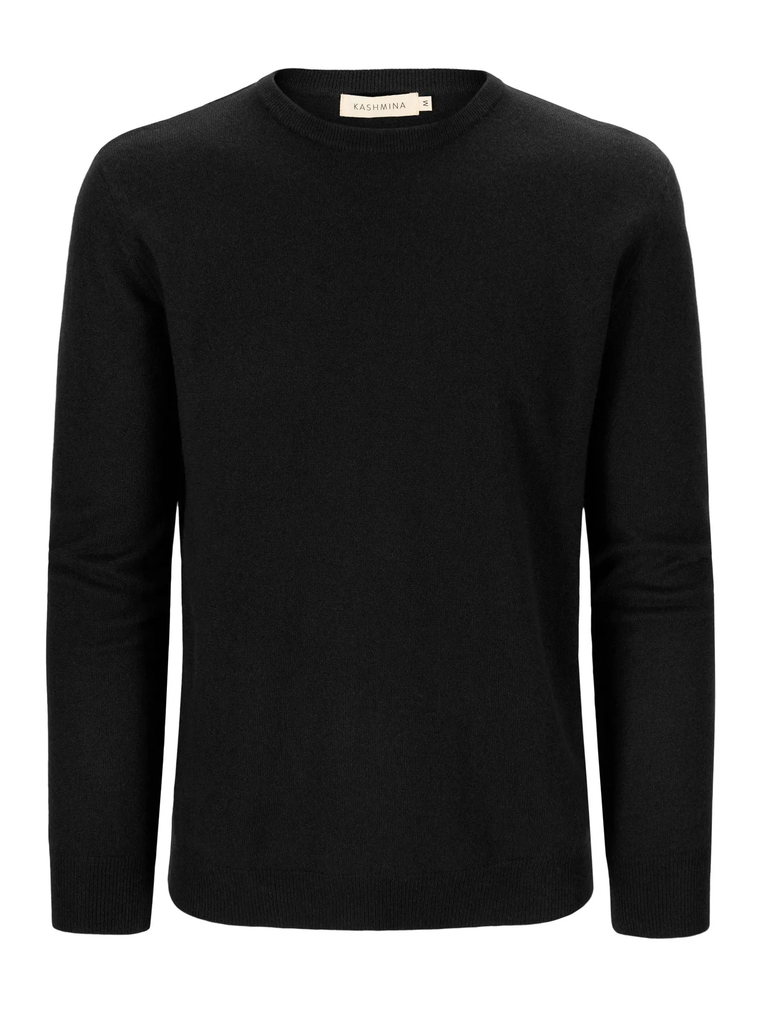 Cashmere sweater men "O-neck" - black