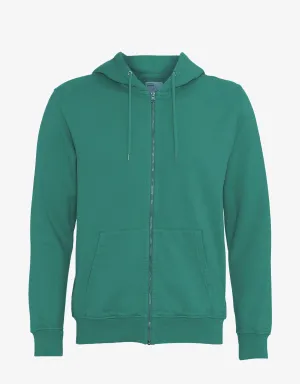 Classic Organic Zip Hood - Pine Green