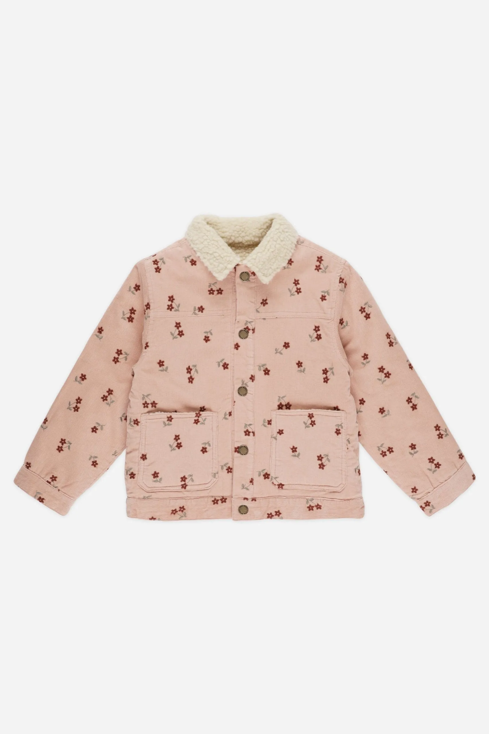 Corduroy Jacket | Blossom Embroidery