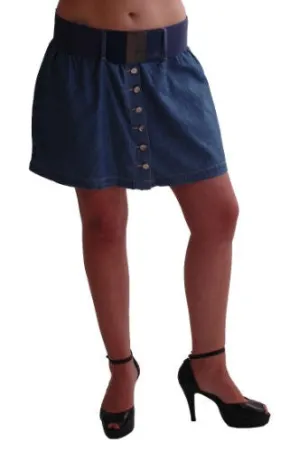 Denim Blue Mini Skirt