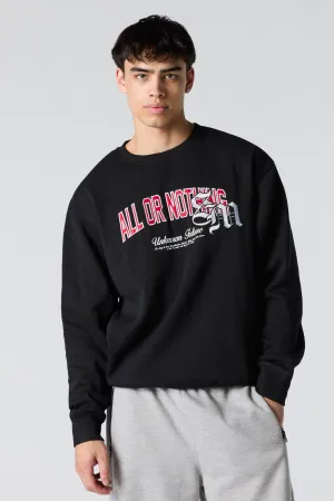 Embroidered Fleece Sweatshirt