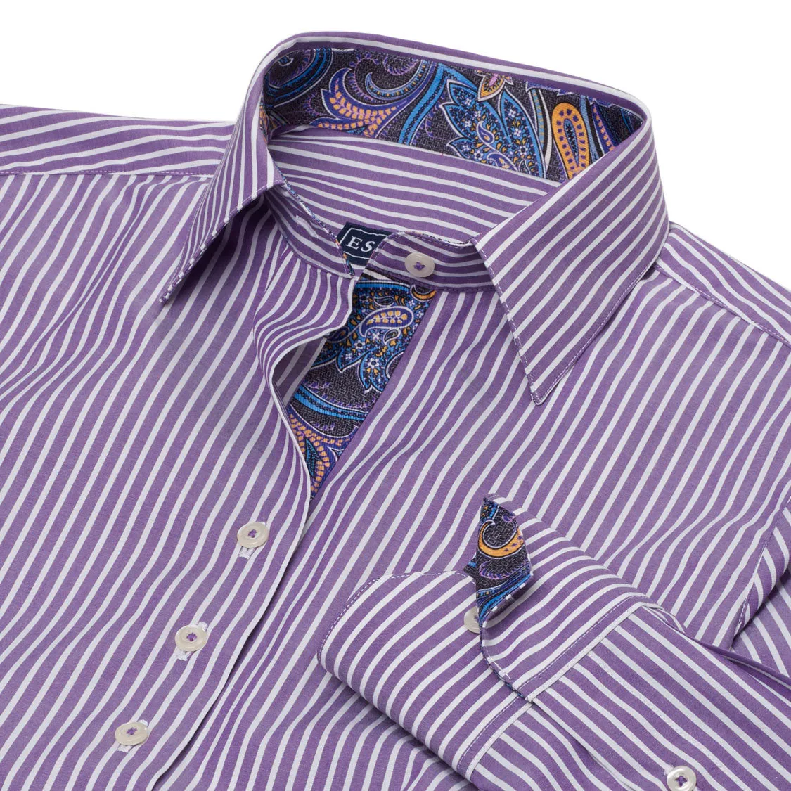 Essex Classics Dora Purple Stripe Tailored Shirt