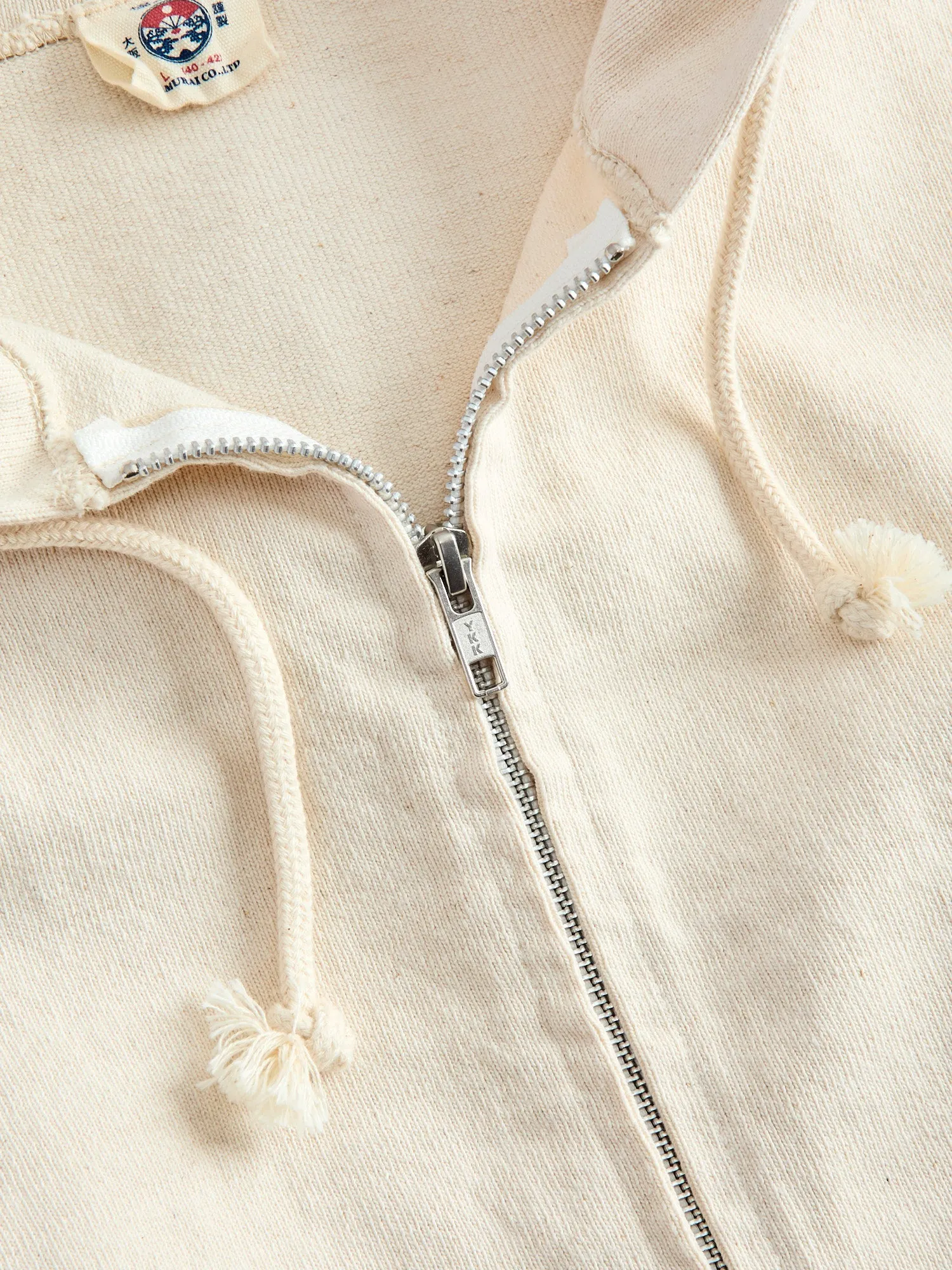 Extra Heavyweight Jersey Zip Hoodie in Natural