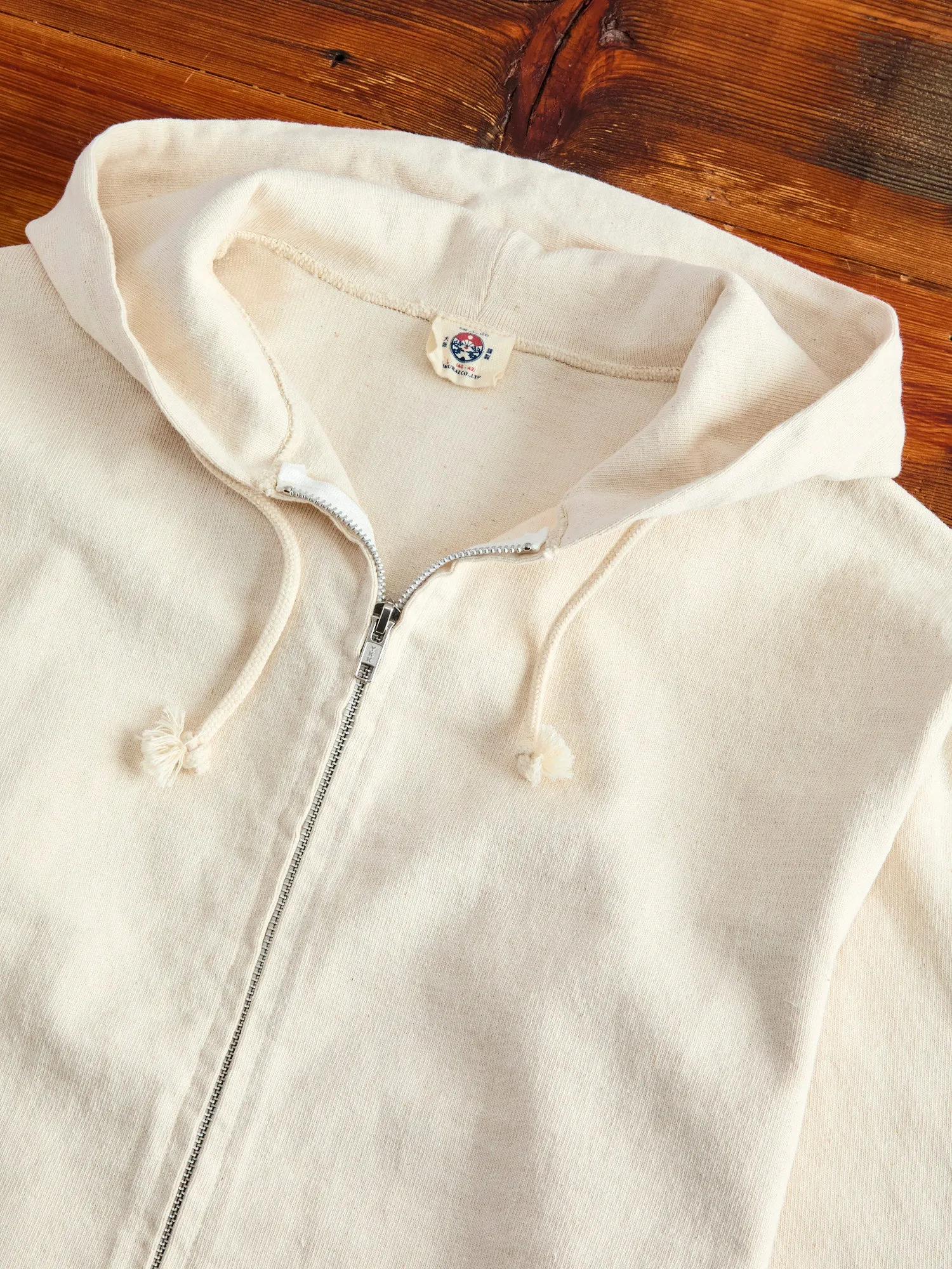 Extra Heavyweight Jersey Zip Hoodie in Natural