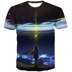 Galaxy T shirts Men Star T shirts Funny Space Shirt Print Harajuku Tshirts Cool