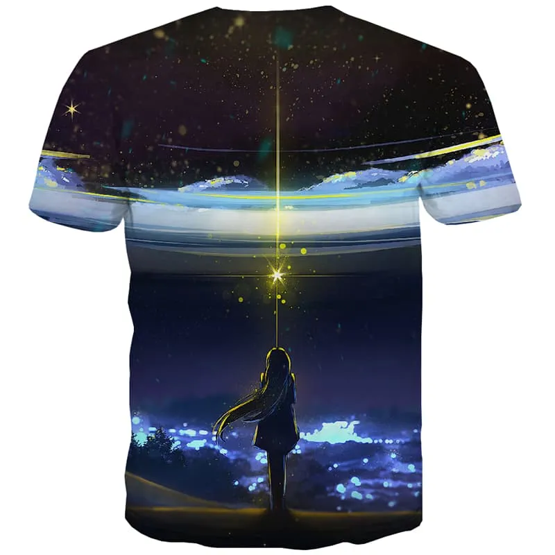 Galaxy T shirts Men Star T shirts Funny Space Shirt Print Harajuku Tshirts Cool