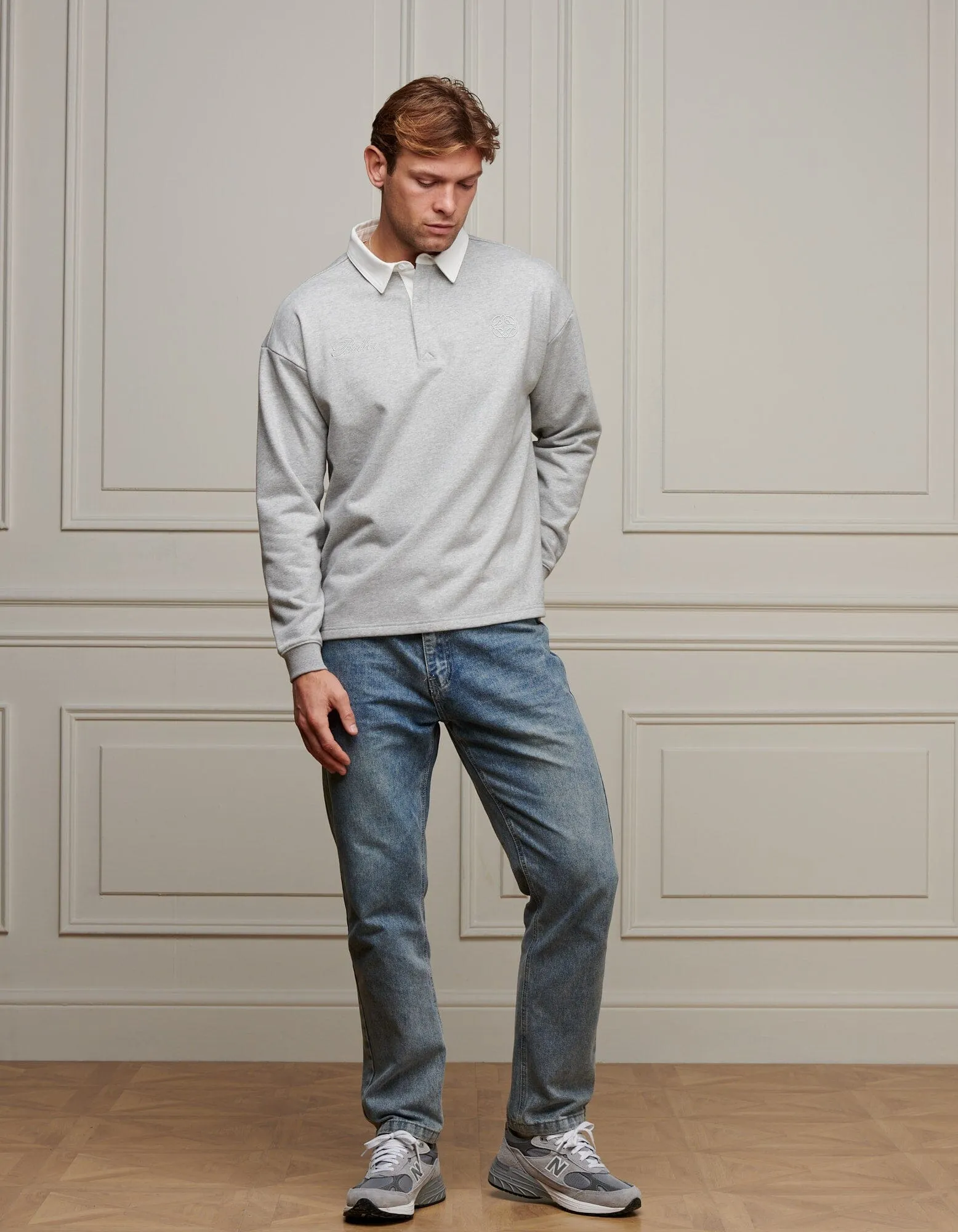 Grey Marl Rugby Sweatshirt