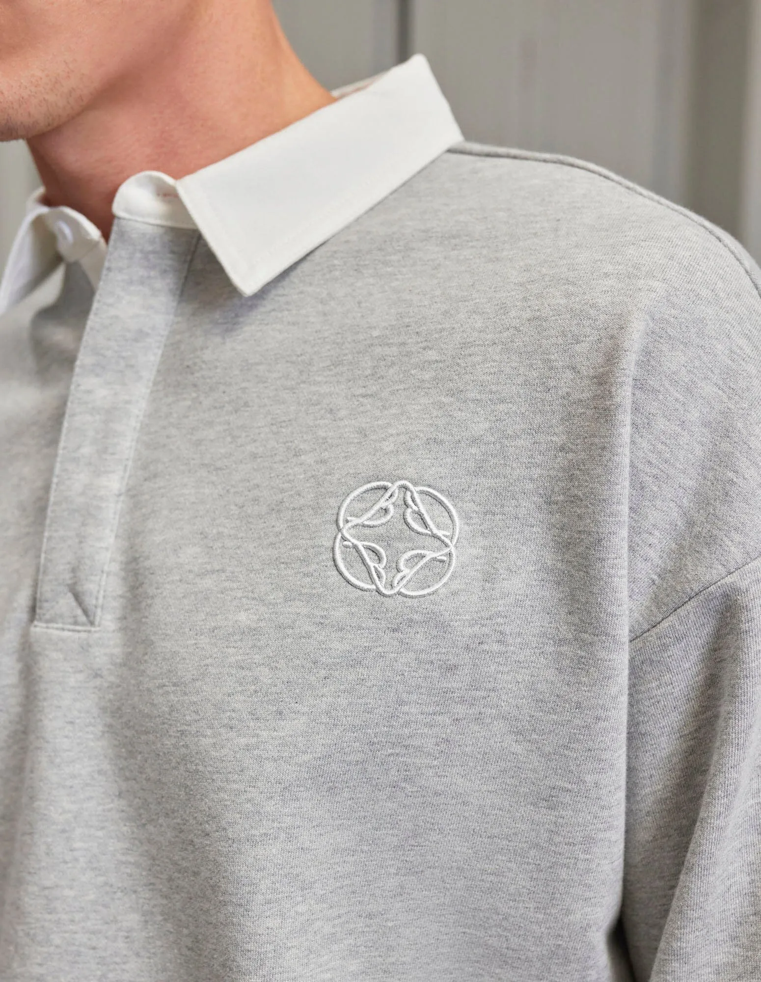 Grey Marl Rugby Sweatshirt