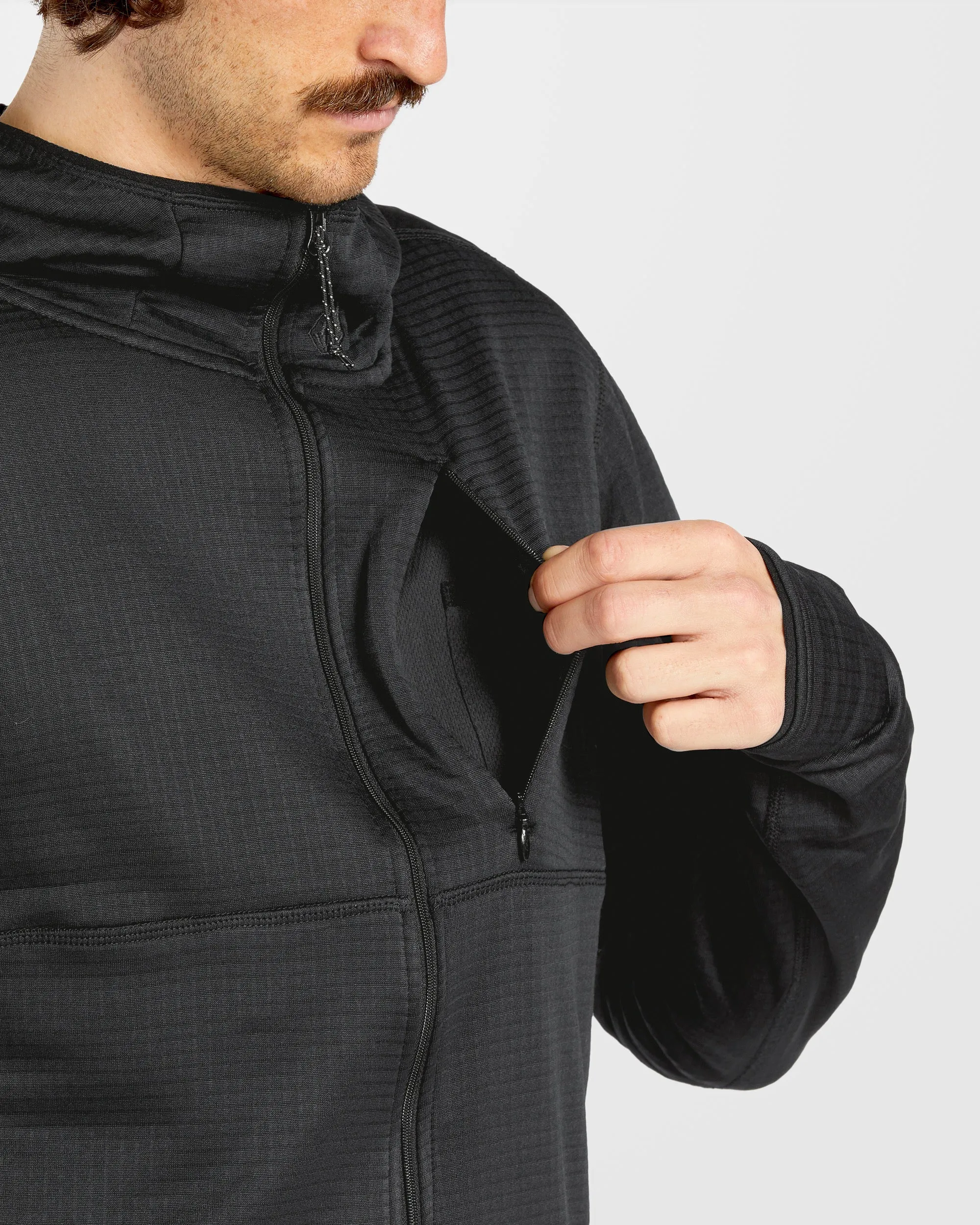 Gridlock Full Zip Hoodie - Black