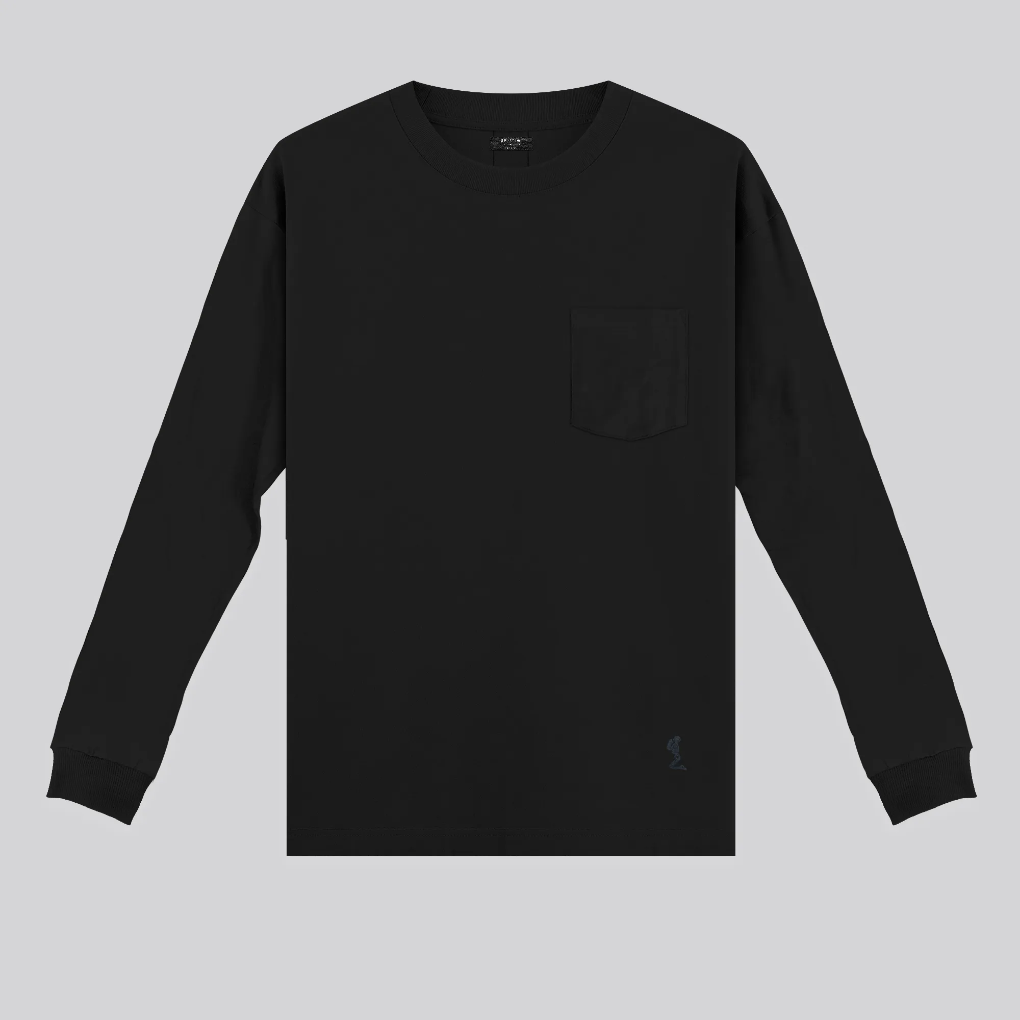 HEAVYWEIGHT LS POCKET T-SHIRT JET BLACK