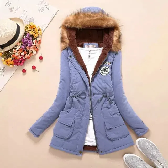 Hoodie Padded Medium to Long Casual Winter Snow Jackets