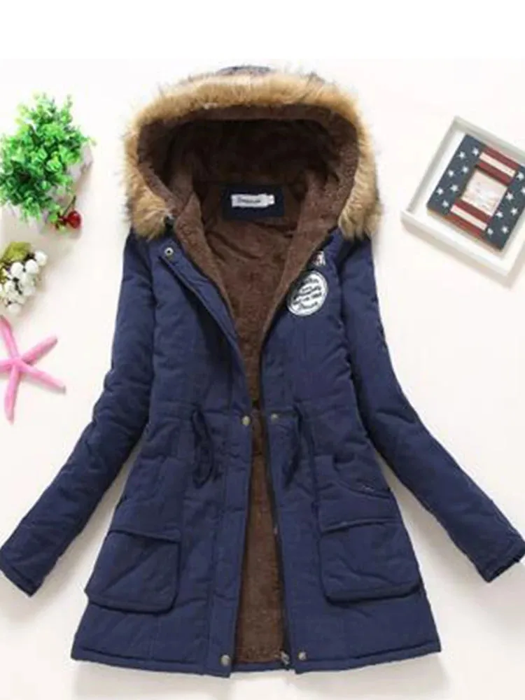 Hoodie Padded Medium to Long Casual Winter Snow Jackets