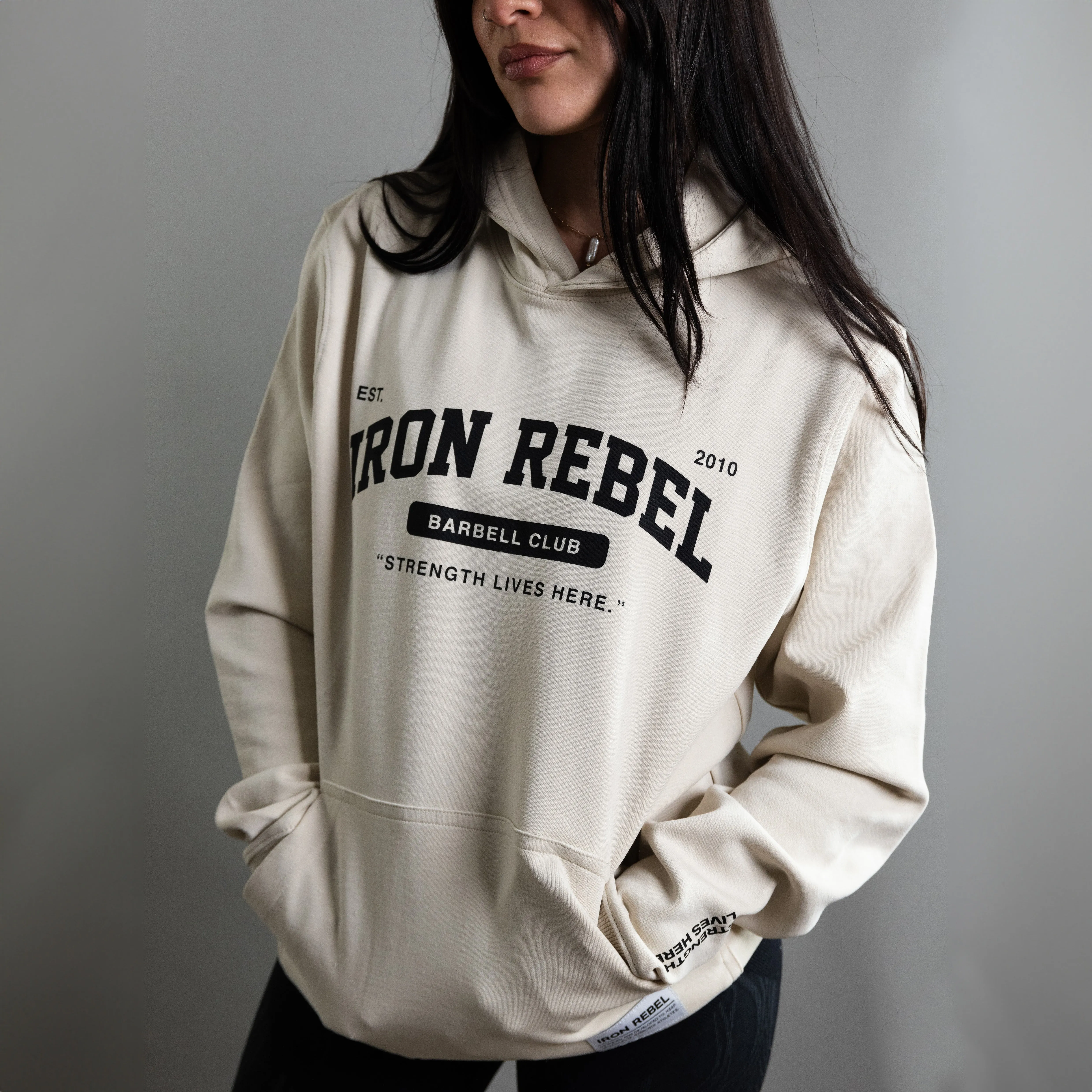 IR Barbell Club Hoodie (Oat)