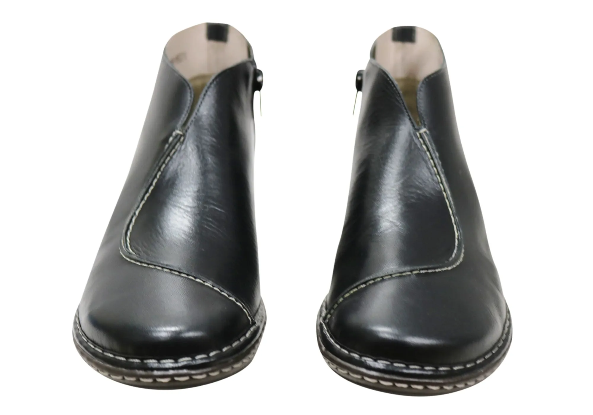 J Gean Insight Womens Comfortable Leather Ankle Boots Made In Brazil