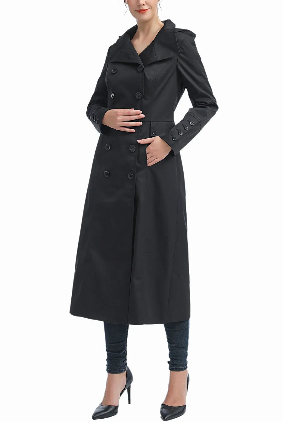 Kimi   Kai Women's "Elana" Waterproof Long Trench Coat