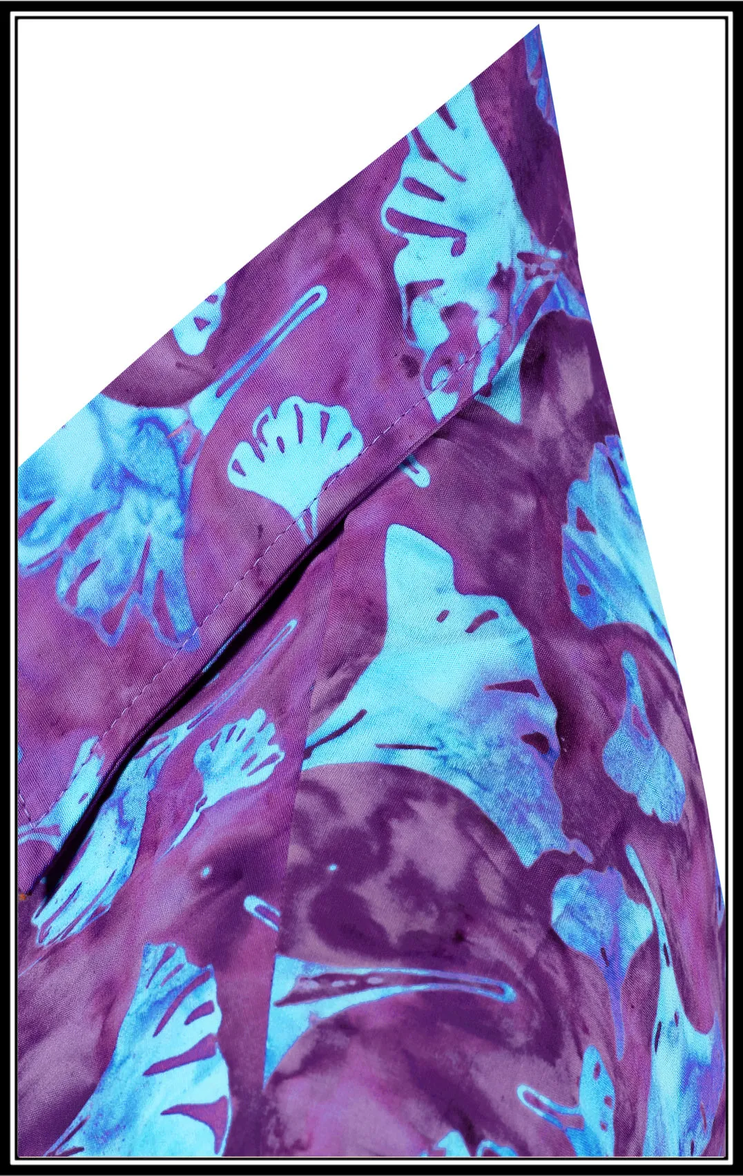 LA LEELA Women's Beach Button Down Short Sleeve Casual Floral leaf hand printed Blouse Purple