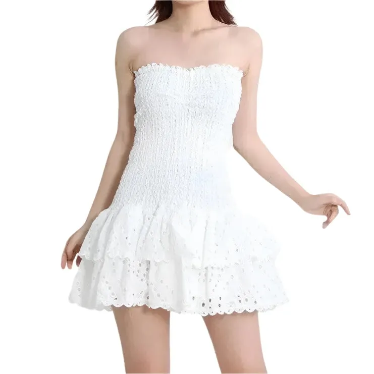 Megan Strapless Ruffle Mini Dress