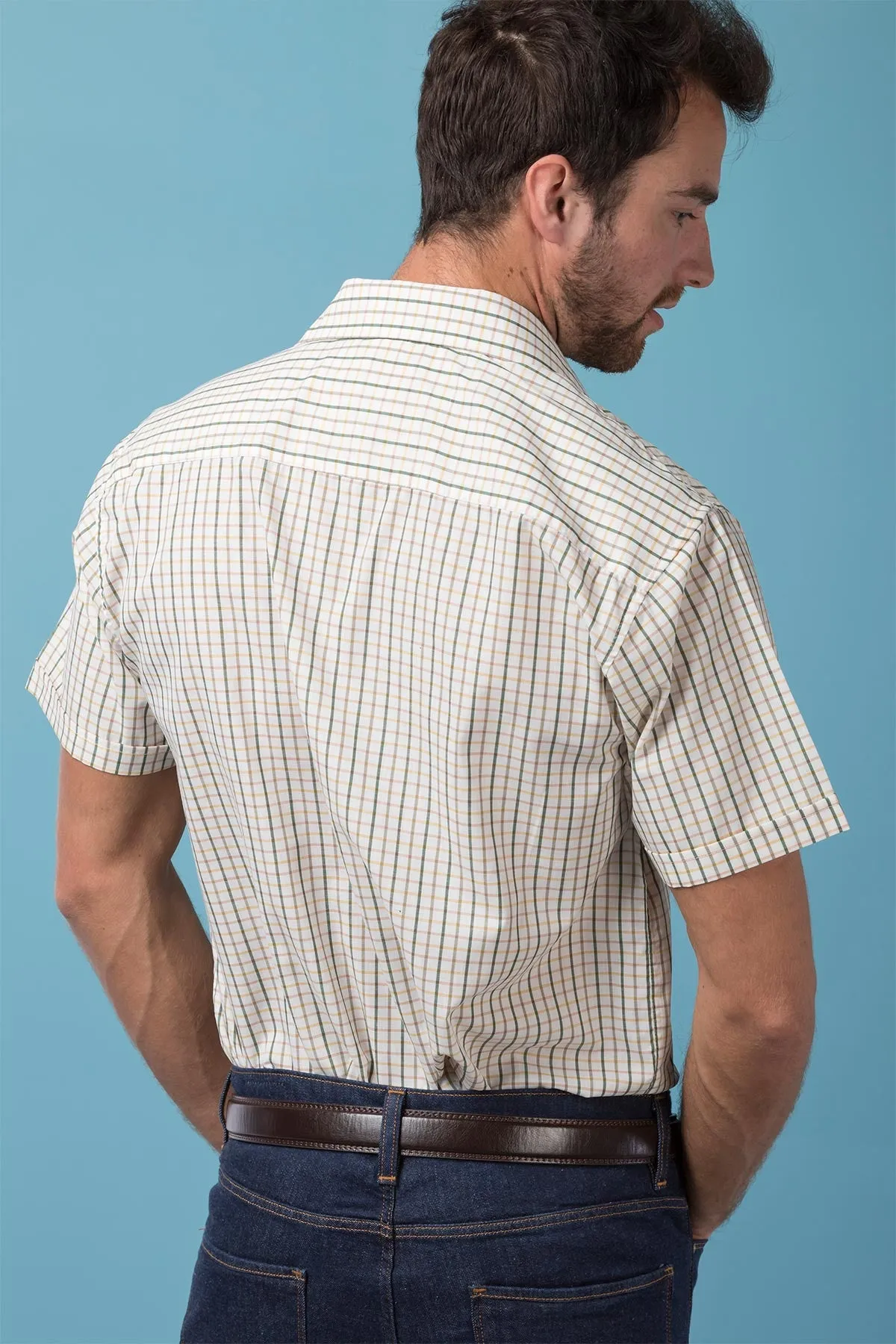 Men's Short Sleeved Check Shirts