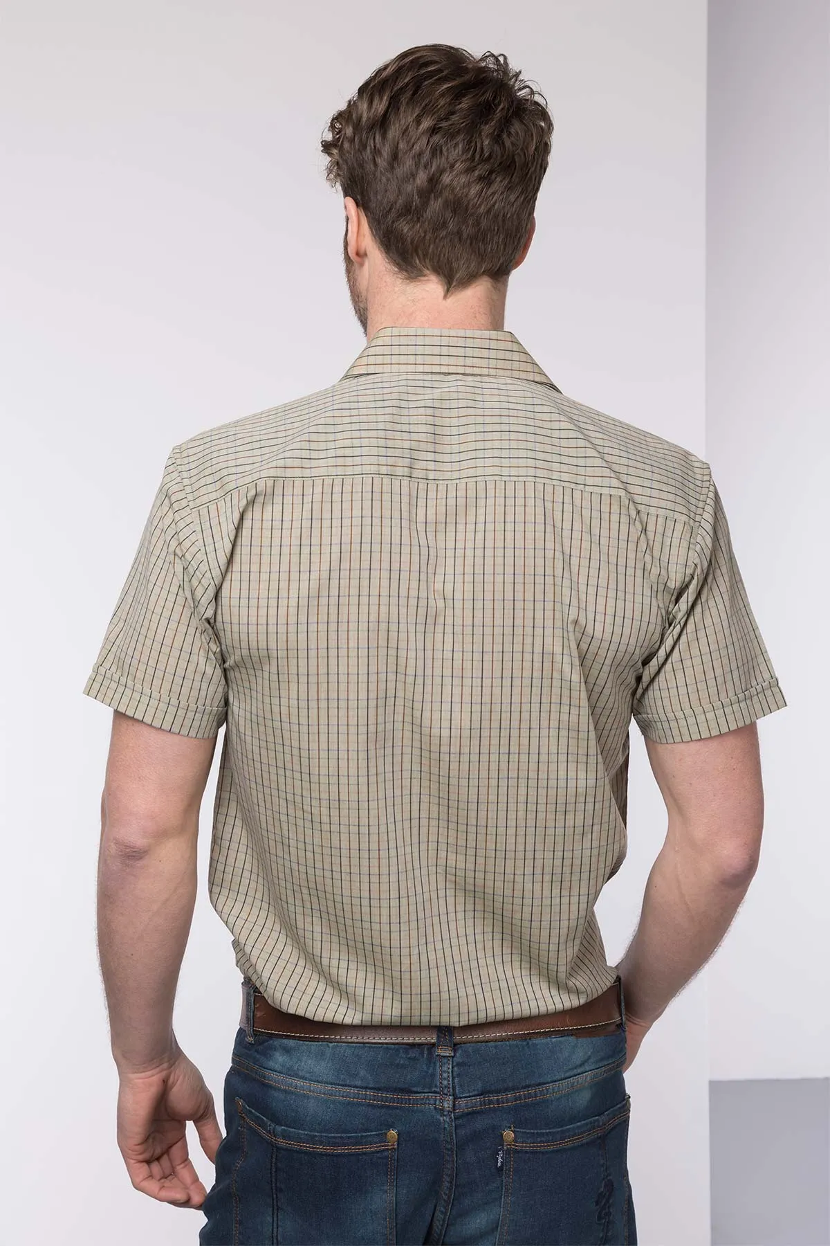 Men's Short Sleeved Check Shirts