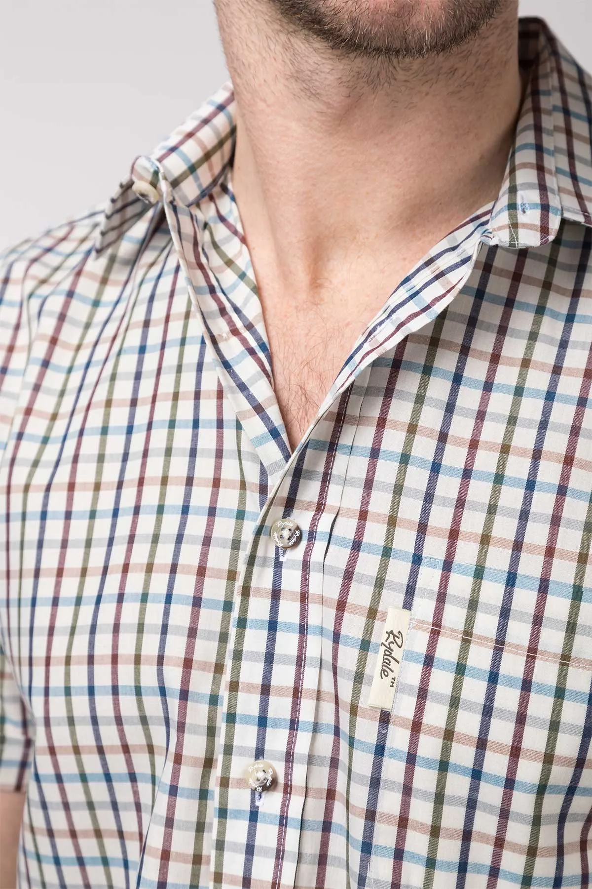 Men's Short Sleeved Check Shirts