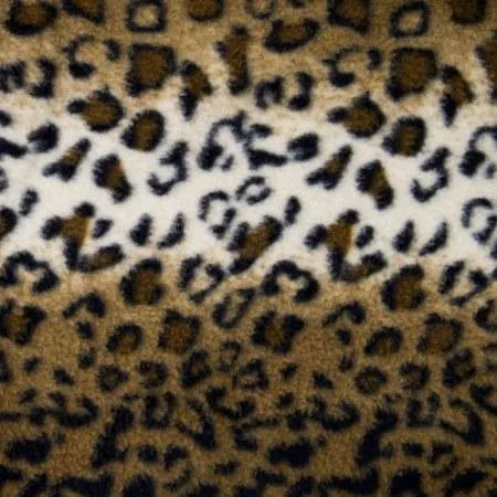 Mocha Leopard Print Fleece Fabric