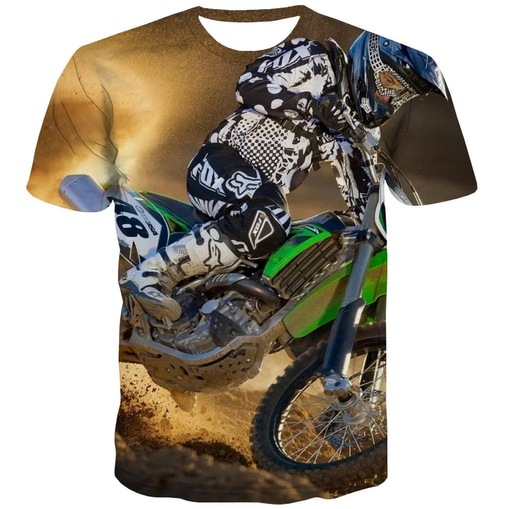 Motocross T shirts Men motorcycle T shirts Funny Offroad Tshirts Cool