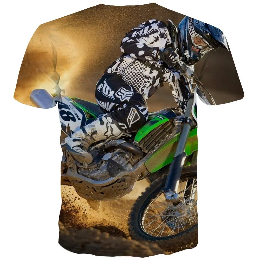 Motocross T shirts Men motorcycle T shirts Funny Offroad Tshirts Cool