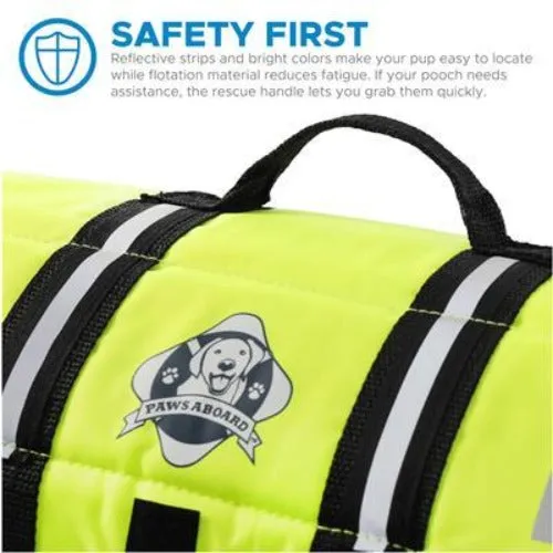 Neon Yellow Dog Life Jacket