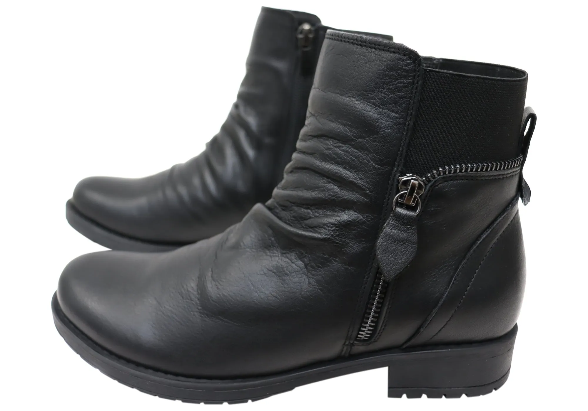 Orizonte Village Womens European Comfortable Leather Ankle Boots