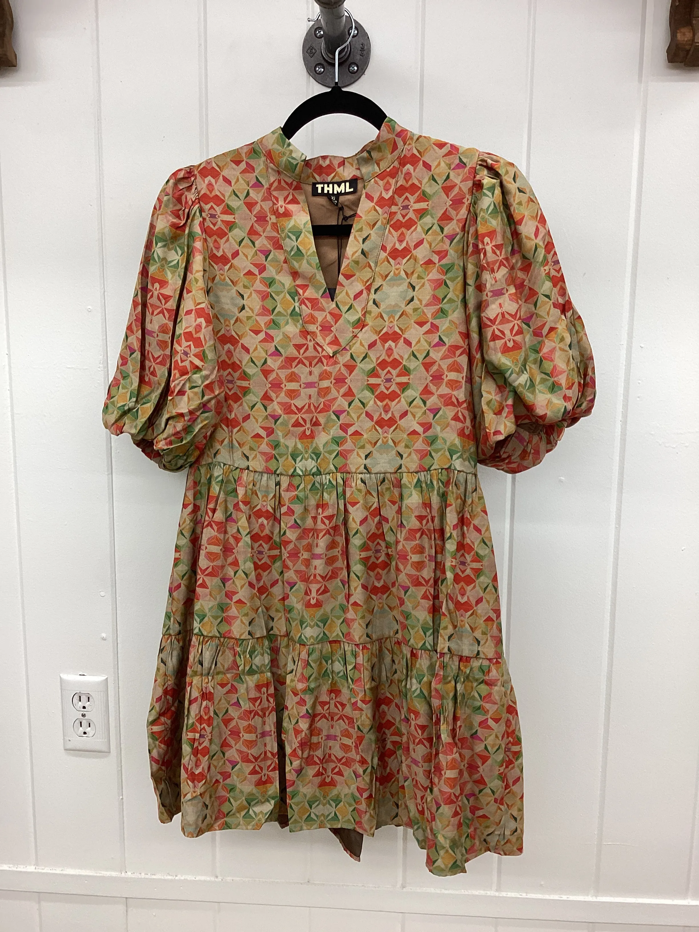 Puff Sleeve Print Dress