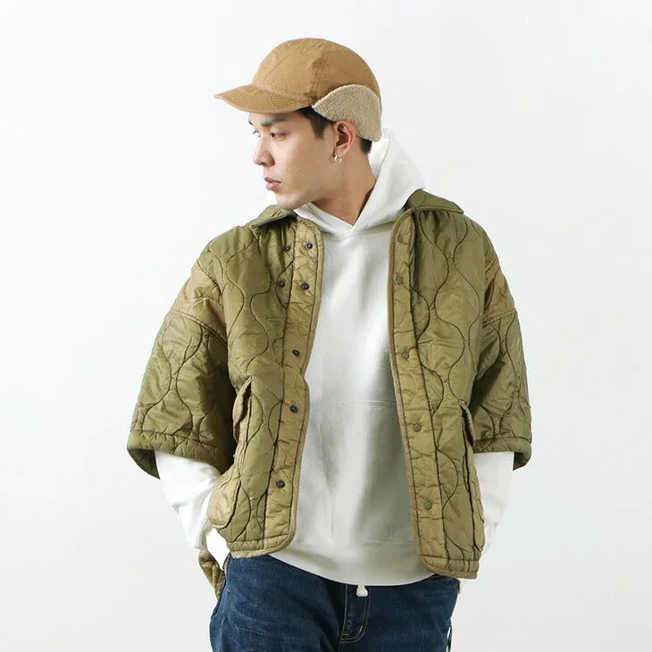 REMI RELIEF / Military Ripstop Short Sleeve Quilted Shirt Jacket