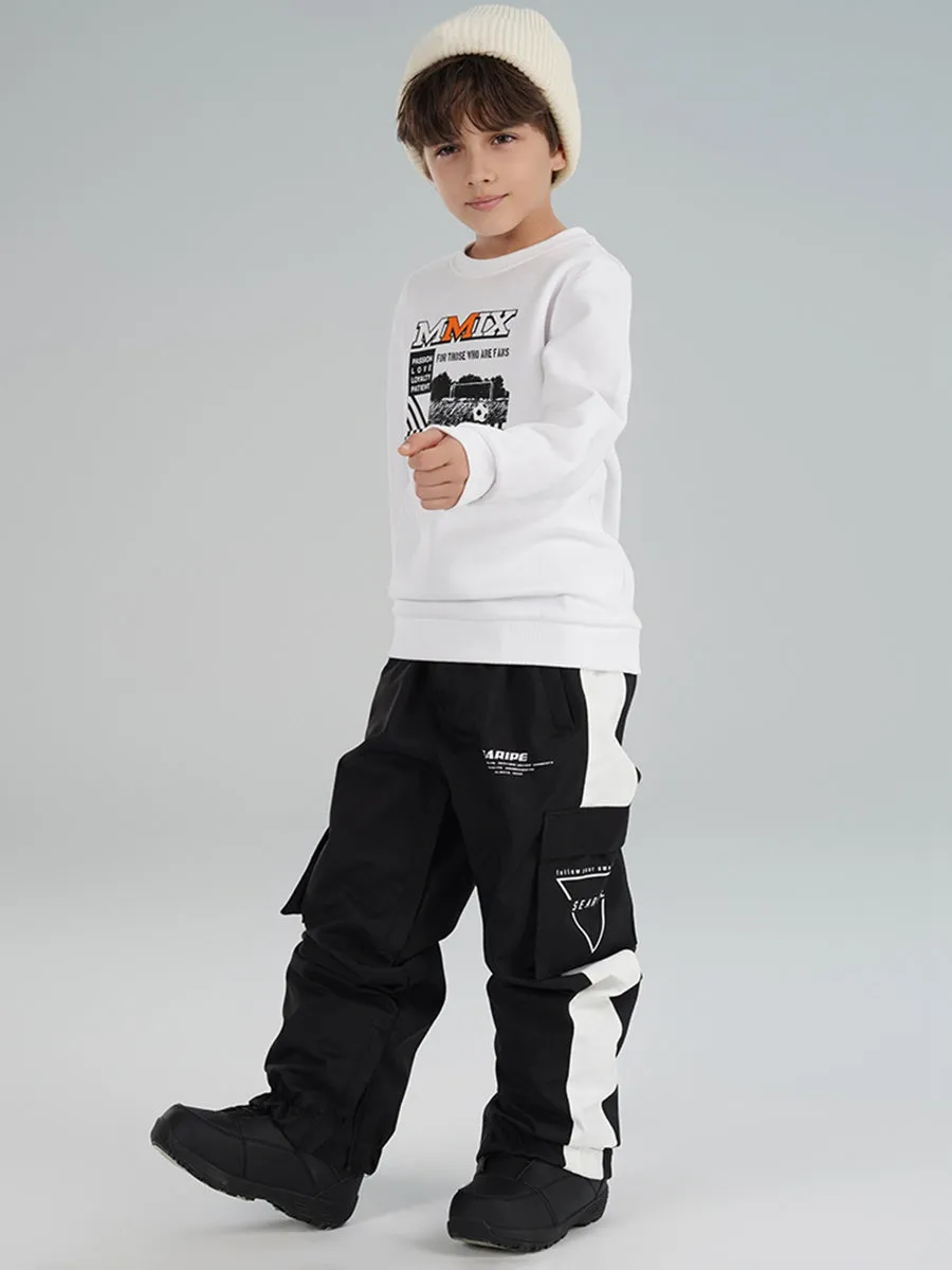 Riuiyele Boys Stripe Tape Ski Jogger Pants