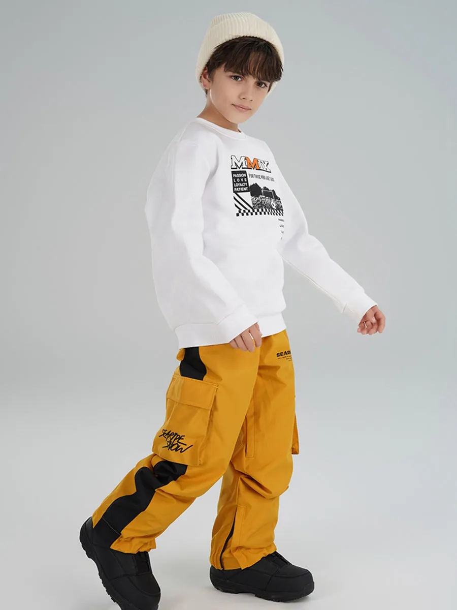 Riuiyele Boys Stripe Tape Ski Jogger Pants