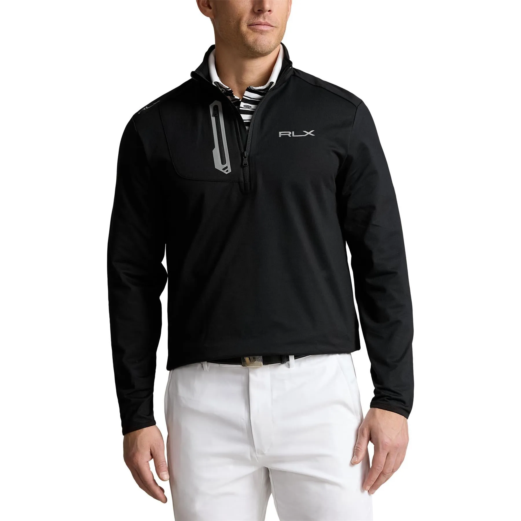 RLX Performance Jersey Quarter Zip Mid Layer Black - SS24