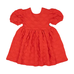 ROCK YOUR BABY - RED HEART PUFF SLEEVE DRESS