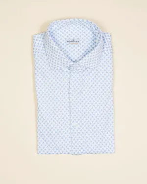 Sonrisa Jersey Shirt / Light Blue Clover Print