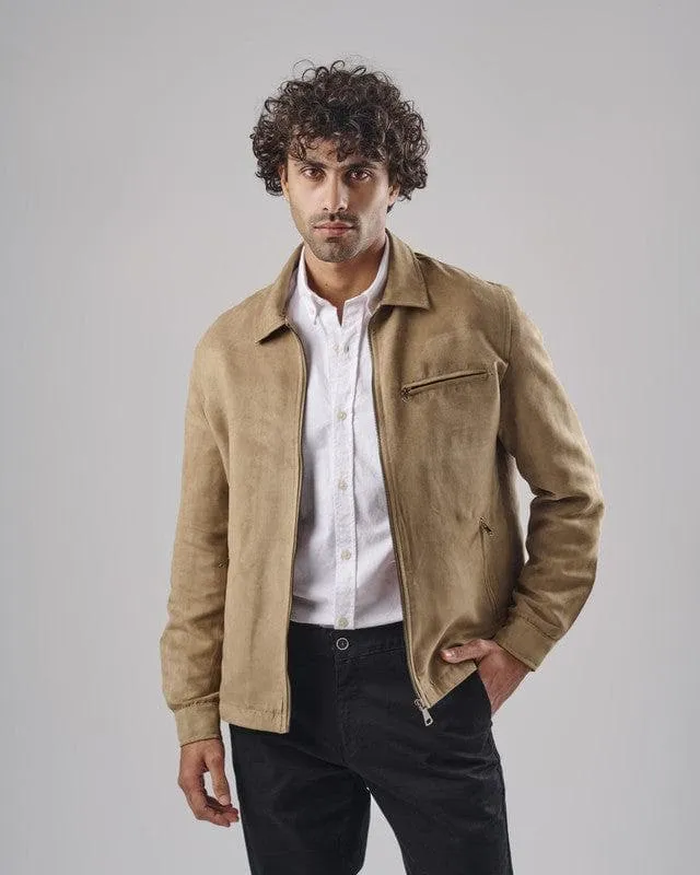 SUEDE JACKET - BEIGE